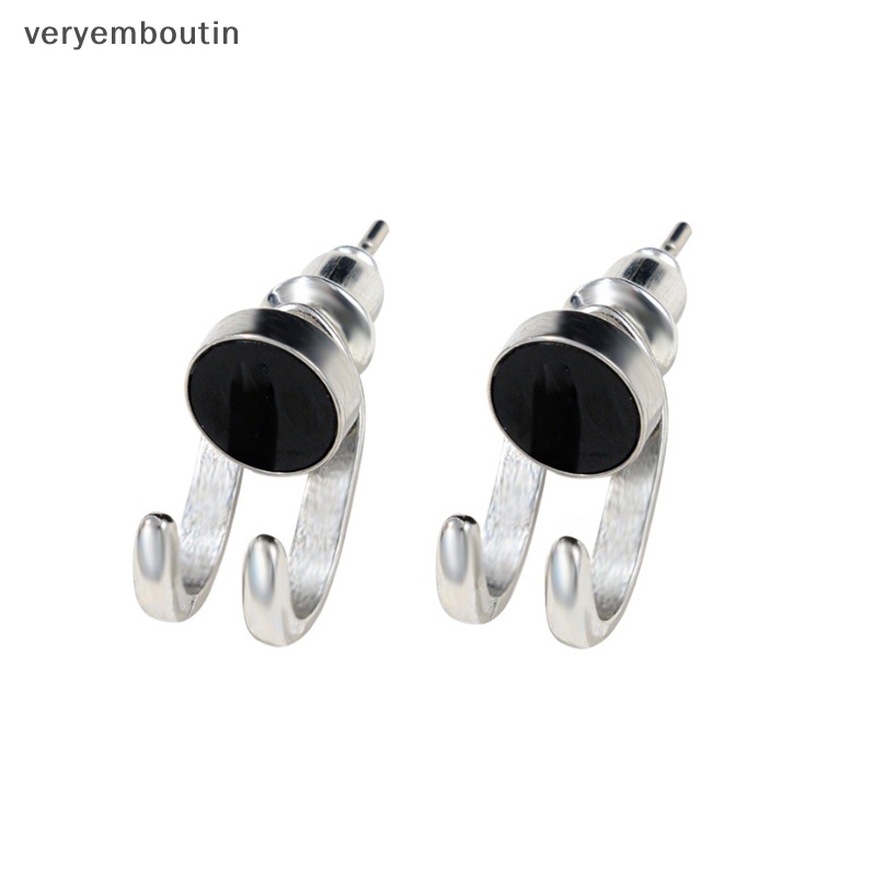 Khuyên Tai Móc Hình Bàn Chân Màu Đen Phong Cách Hip hop Thời Trang Cho Cặp Đôi