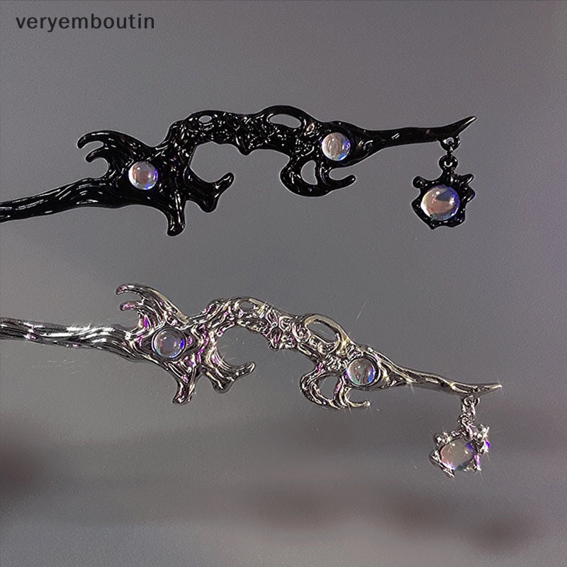 Trâm Cài Tóc Đính Đá Mặt Trăng Phong Cách Trung Hoa Cổ Điển Cho Nữ