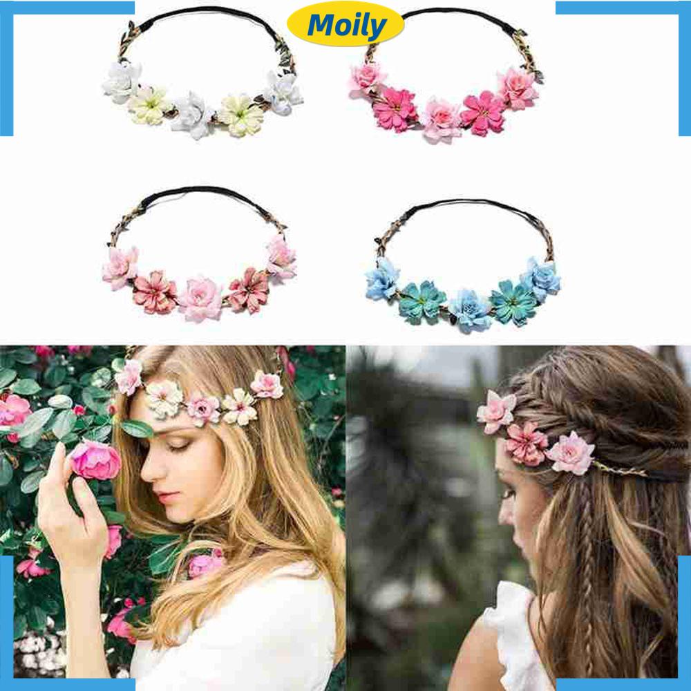 MOILYVN Vòng Hoa Hồng Cài Tóc Cho Cô Dâu