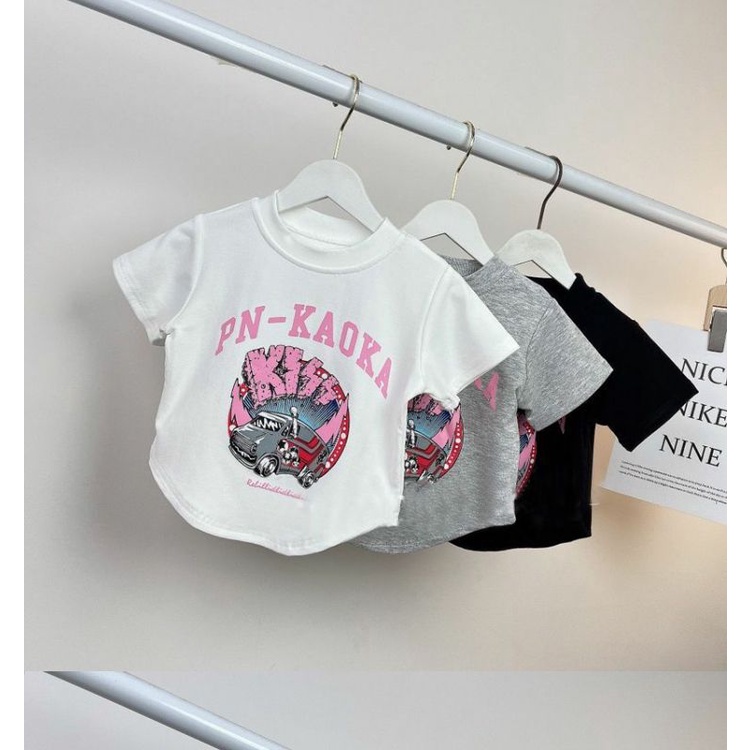 Áo Thun Tay Ngắn Cổ Tròn Thời Trang Mùa Hè 2023 Dành Cho Bé Gái