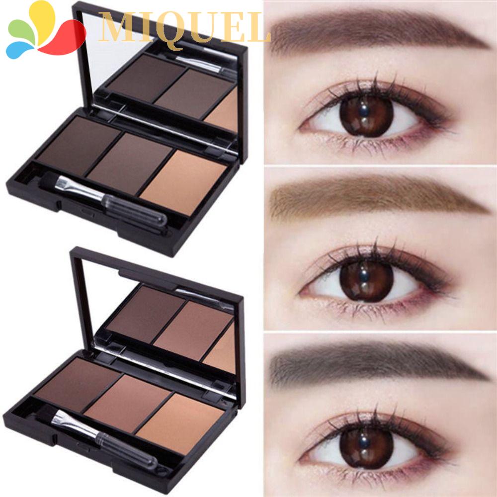 MIQUEL Bảng Phấn Trang Điểm Lông Mày 3 Màu Sắc Tự Nhiên Lâu Trôi Chống Thấm Nước Chuyên Nghiệp Dành Cho Nữ