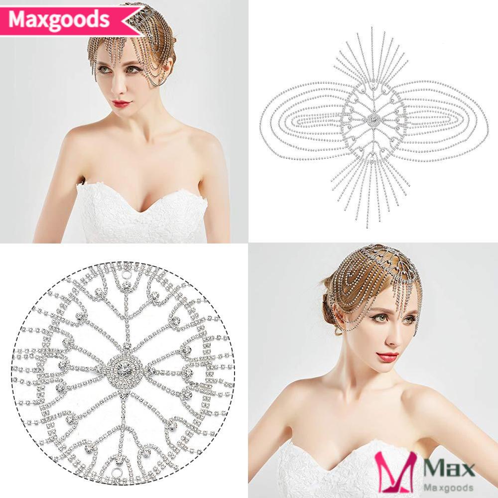 MAXG Băng Đô Cài Tóc Dạng Chuỗi Đính Đá Nhiều Màu Sắc Đầy Cá Tính