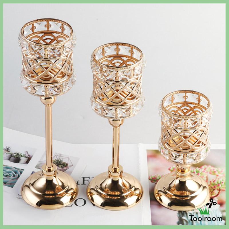 Giá Đỡ Nến Màu Vàng Dùng Trang Trí Tiệc Cưới / Giáng Sinh