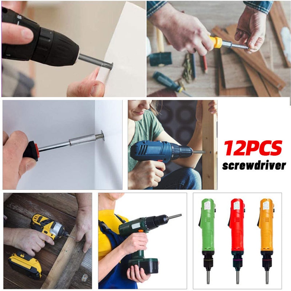 RIRIHI Set 12 Đầu Tua Vít Lục Giác 1 / 4 inch Và Đầu Vít Nam Châm Bằng Thép S2 50mm / 75mm / 100mm