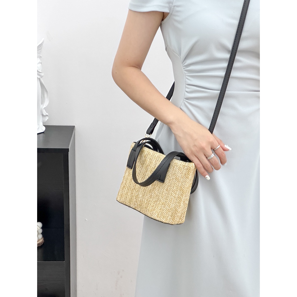 Túi Rơm Đeo Chéo Mùa Hè Phong Cách Hàn Quốc Mới 2023 Cho Nữ