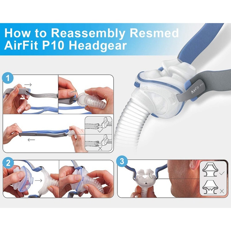Dây Đeo Đầu Thay Thế Cho Mặt Nạ CPAP Của ResMed Airfit P10