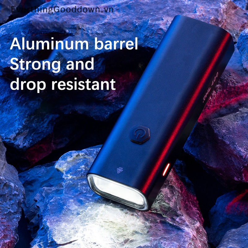 Everthinggood Đèn Pha LED 2000mAh Bằng Nhôm Siêu Nhẹ Chống Mưa Gắn Phía Trước Xe Đạp vn