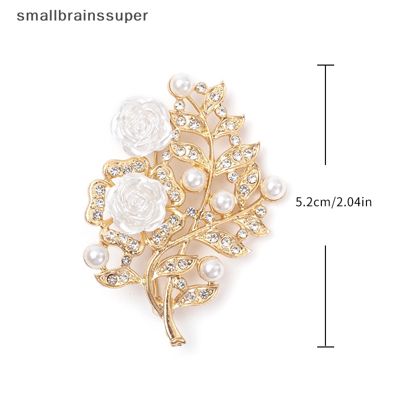 Ghim Cài Áo Hình Hoa Đính Ngọc Trai Giả Chống Ánh Sáng Thời Trang Cho Nữ