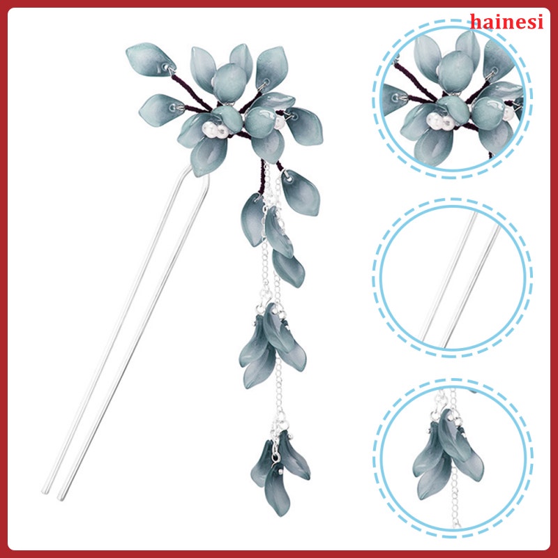 Trâm Cài Tóc Bằng Kim Loại Phối Tua Rua Phong Cách Trung Hoa Cho Nữ