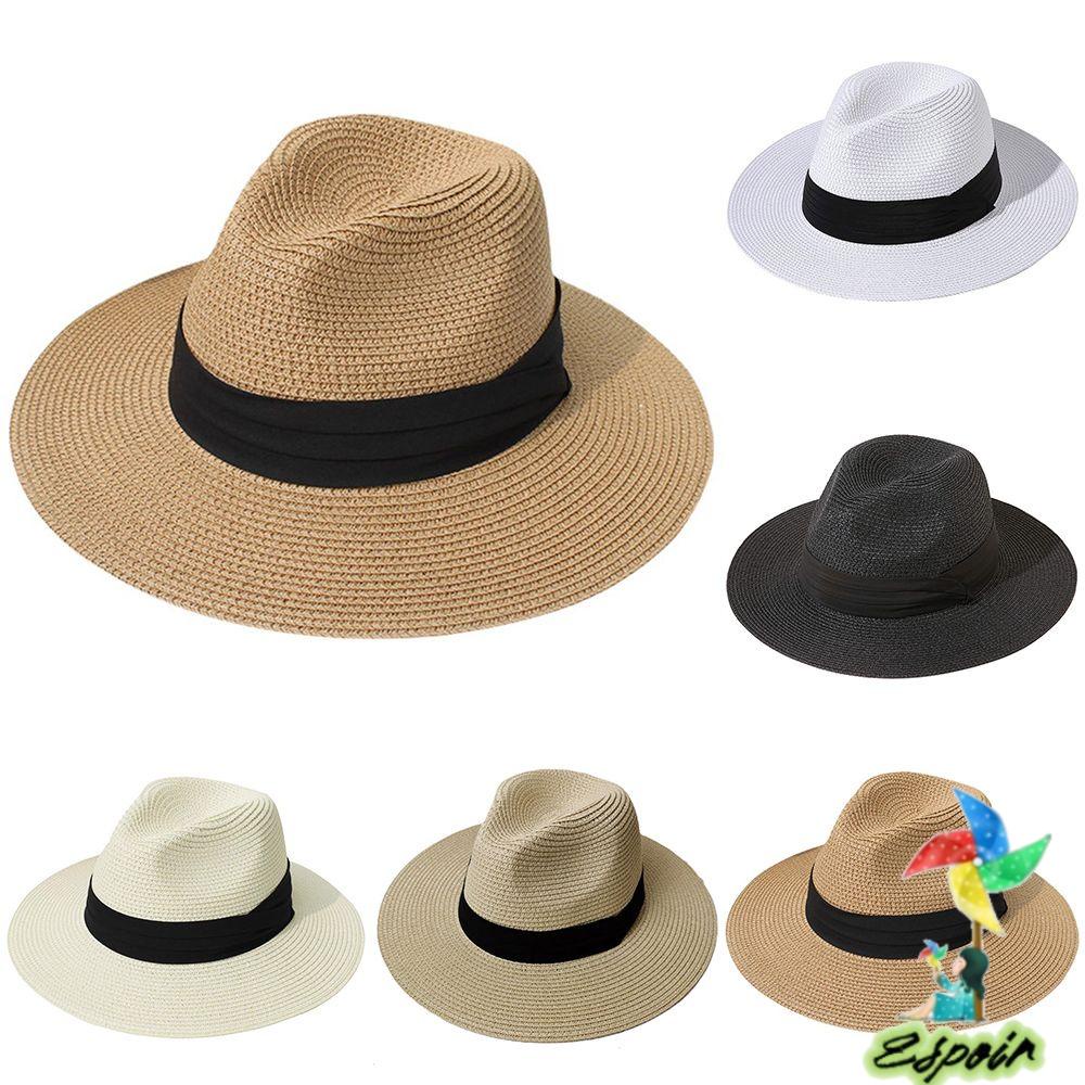 ESPO Mũ Cói Rộng Vành Thời Trang Đi Biển Mùa Hè Cho Nam Và Nữ