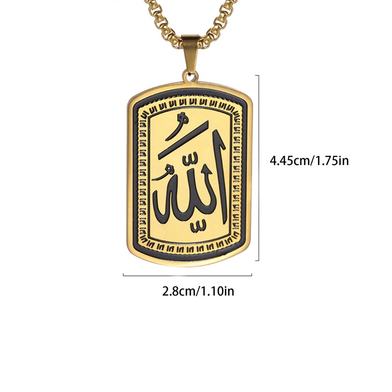 Ygt Vòng cổ Bằng Thép Không Gỉ Màu Vàng Đồng Phong Cách Hồi Giáo Ả Rập