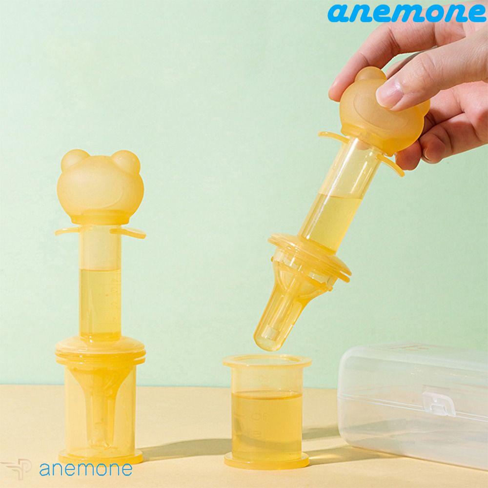 ANEMONE Bình Đựng Sữa Bằng Silicone Mềm Kèm Muỗng Đo Lường Tiện Lợi Dành Cho Trẻ Sơ Sinh