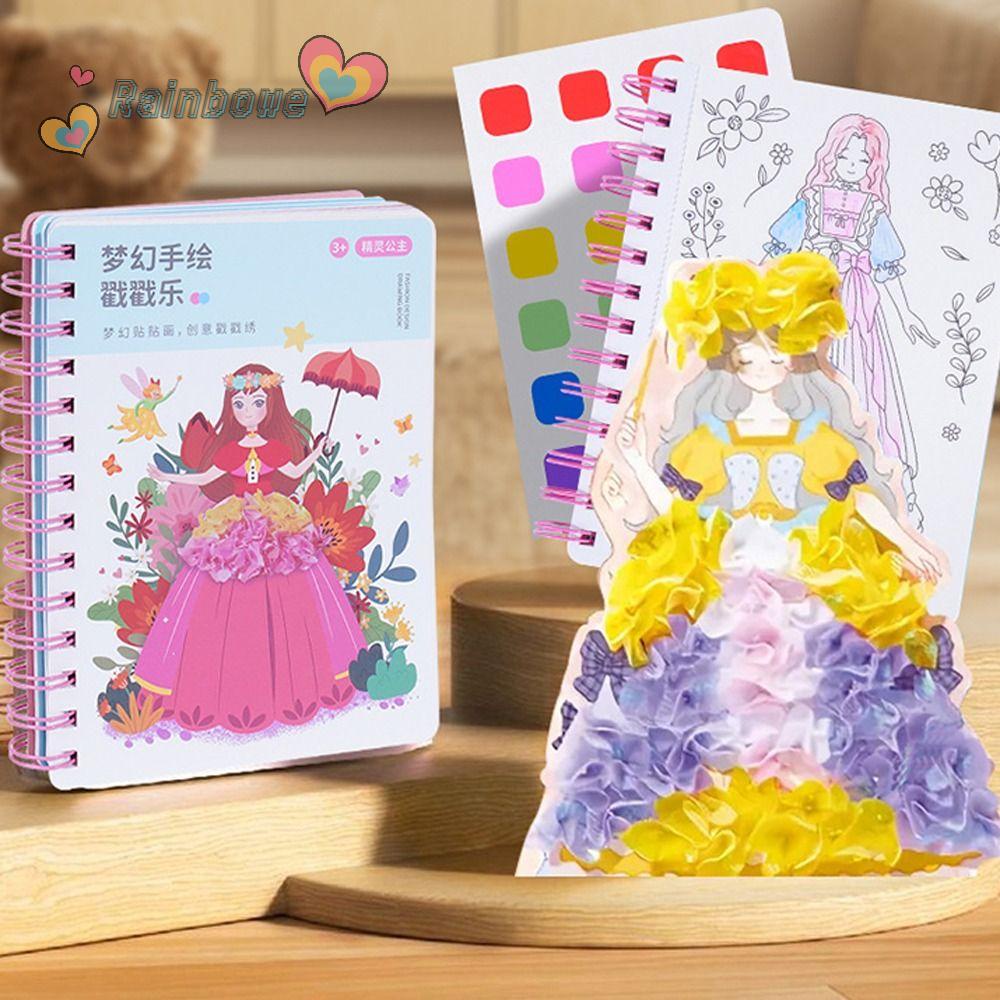 RAINBOW Bộ Đồ Chơi Xếp Hình Trang Phục Công Chúa 3D Bằng Giấy DIY Dành Cho Trẻ Em