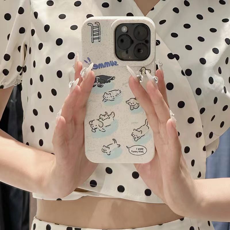 Ốp Điện Thoại Mềm Hình Cún Hoạt Hình Cho Iphone 11 13 14Promax 12