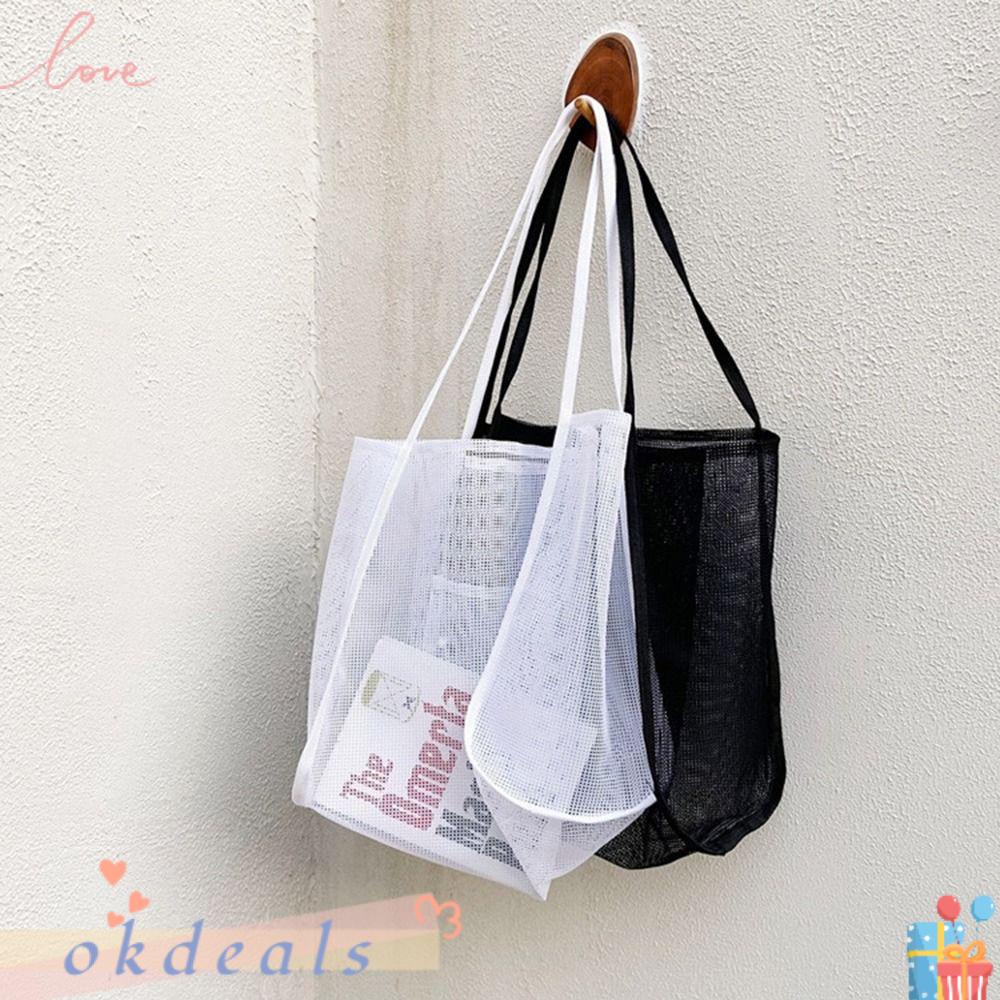 OKDEALS Túi Lưới Đeo Vai Trong Suốt Thời Trang Nữ Tính