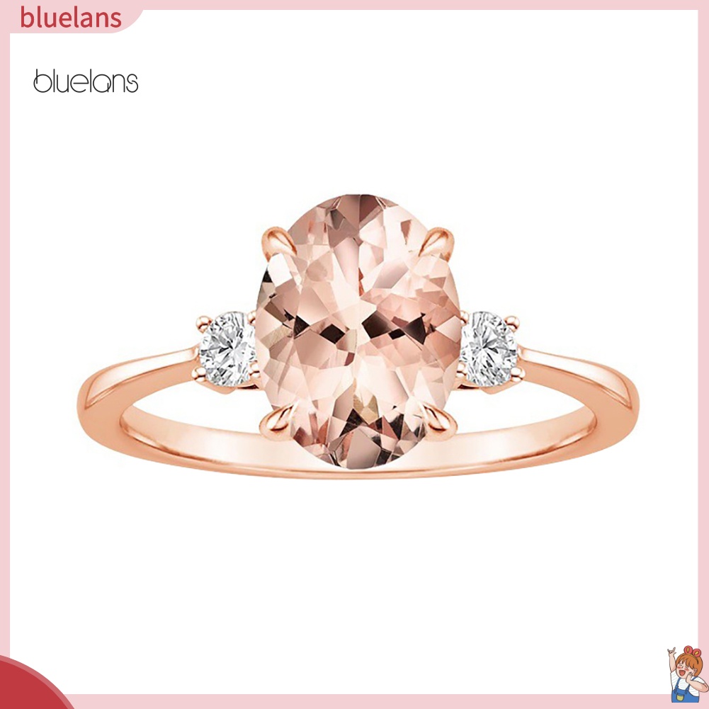 Nhẫn Đính Đá Nhân Tạo Hình Trứng Thời Trang Cho Nữ