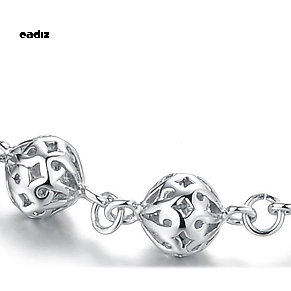 Vòng Đeo Tay Mặt Bóng Rỗng Màu Trơn Thời Trang Dành Cho Nữ