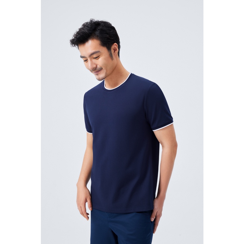 Áo thun nam Cotton thấm hút nhanh khô thương hiệu Determinant - màu Xanh Navy [T11]