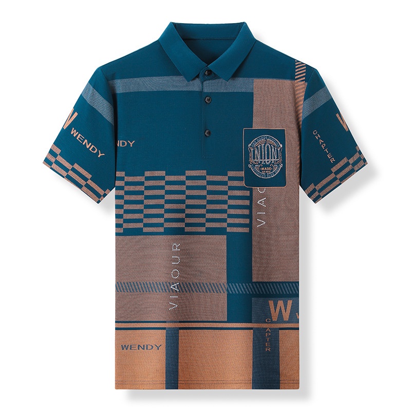 Áo Thun POLO Tay Ngắn Dáng Rộng Chất Liệu Cotton Mỏng Thoáng Khí Thời Trang Cho Nam