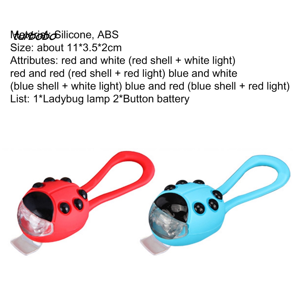 Đèn Pha Led Cảnh Báo An Toàn Hình Bọ Rùa Cho Xe Đạp Scooter