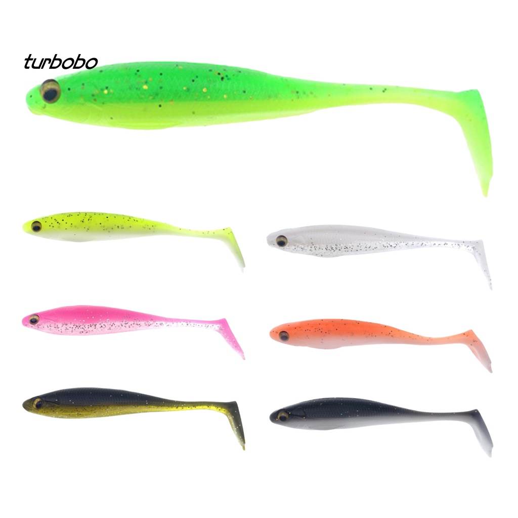 Turbobo 5 Mồi Câu Cá Mềm Dẻo Mắt 3D Độ Bền Cao