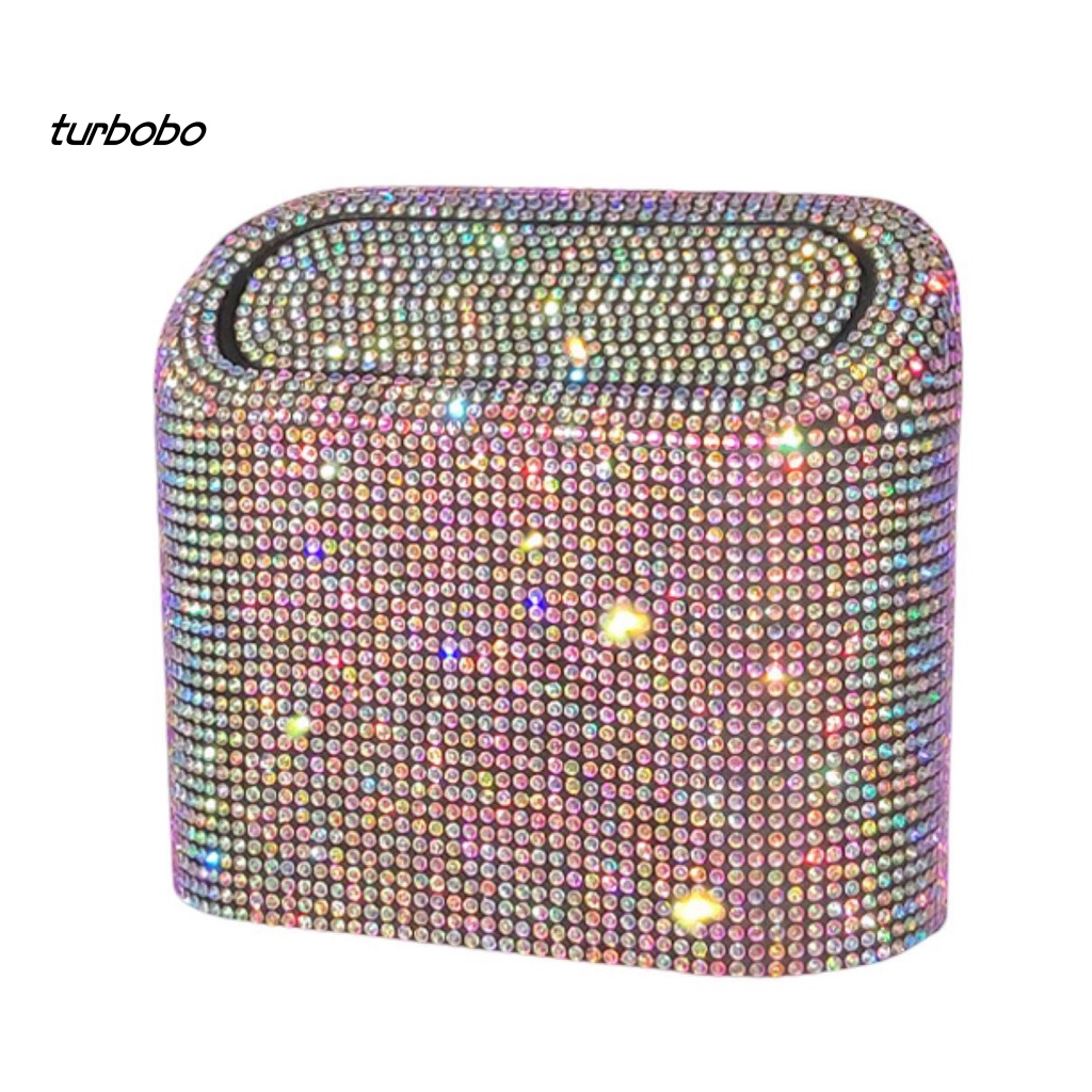 Thùng Rác Hình Vuông Đính Đá Lấp Lánh Dành Cho Xe Hơi