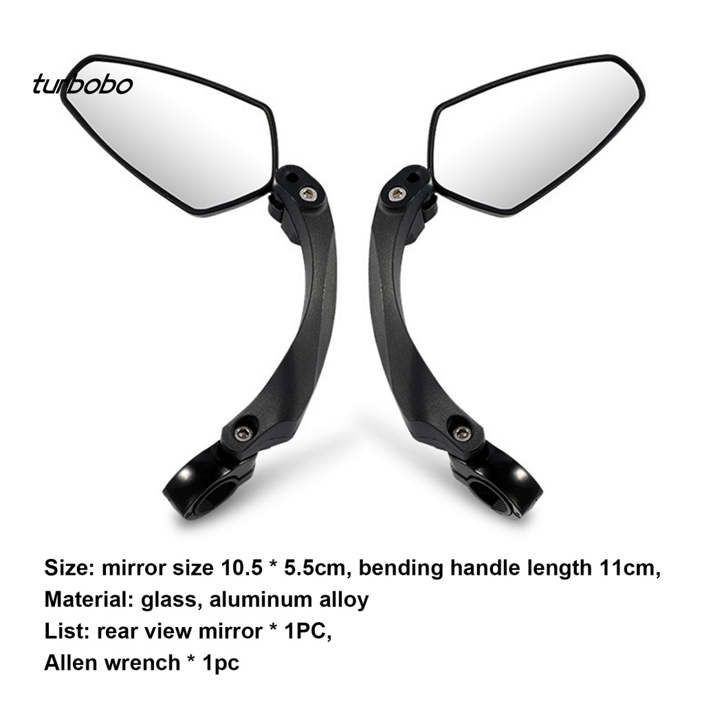 Gương Chiếu Hậu Bằng Hợp Kim Nhôm Có Thể Điều Chỉnh Xoay 360 Độ Tiện Dụng Dành Cho Xe Đạp