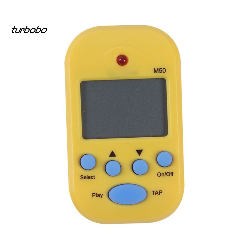 Turbobo Metronome Kẹp Bằng Nhựa Có Màn Hình LCD Kỹ Thuật Số Cho Đàn Guitar Điện Chuyên Nghiệp