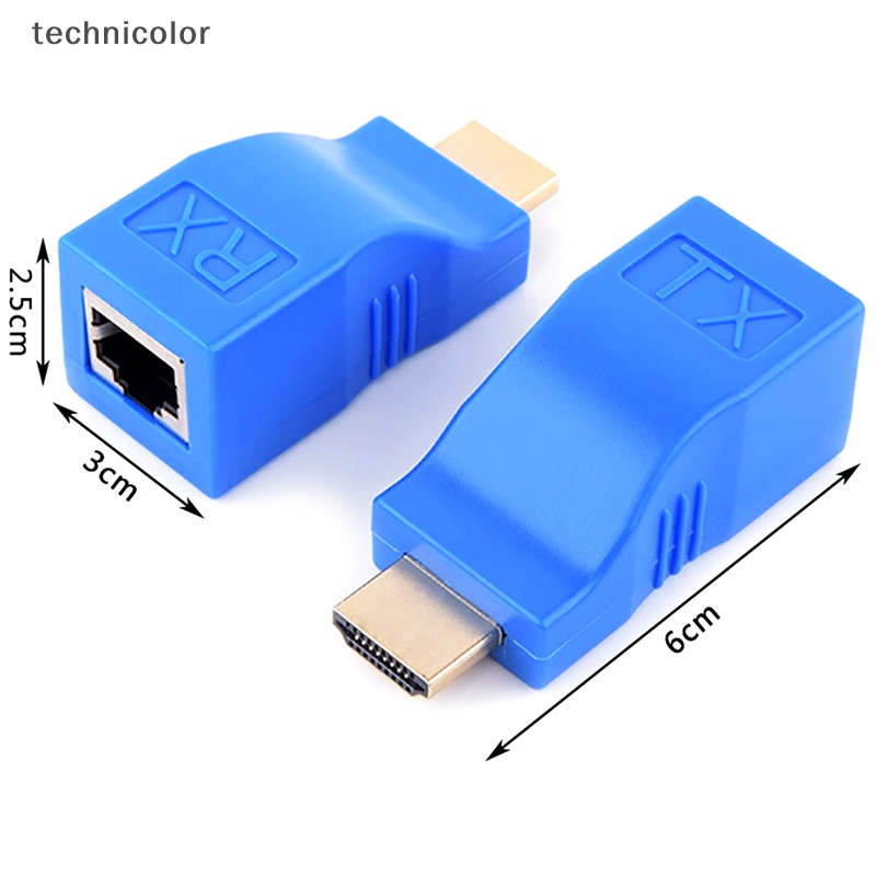 Đang Giảm Giá 2 Bộ Chuyển Đổi Mở Rộng 1080P HDMI Sang RJ45 Qua Cat 6 Mạng LAN Ethernet Cửa Hàng Màu Xanh Dương