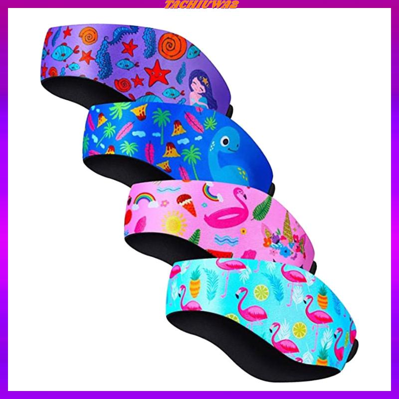 Băng Đô Cài Tai Co Giãn Chống Thấm Nước Họa Tiết Hoạt Hình Tiện Dụng Cho Nam Và Nữ Đi Bơi