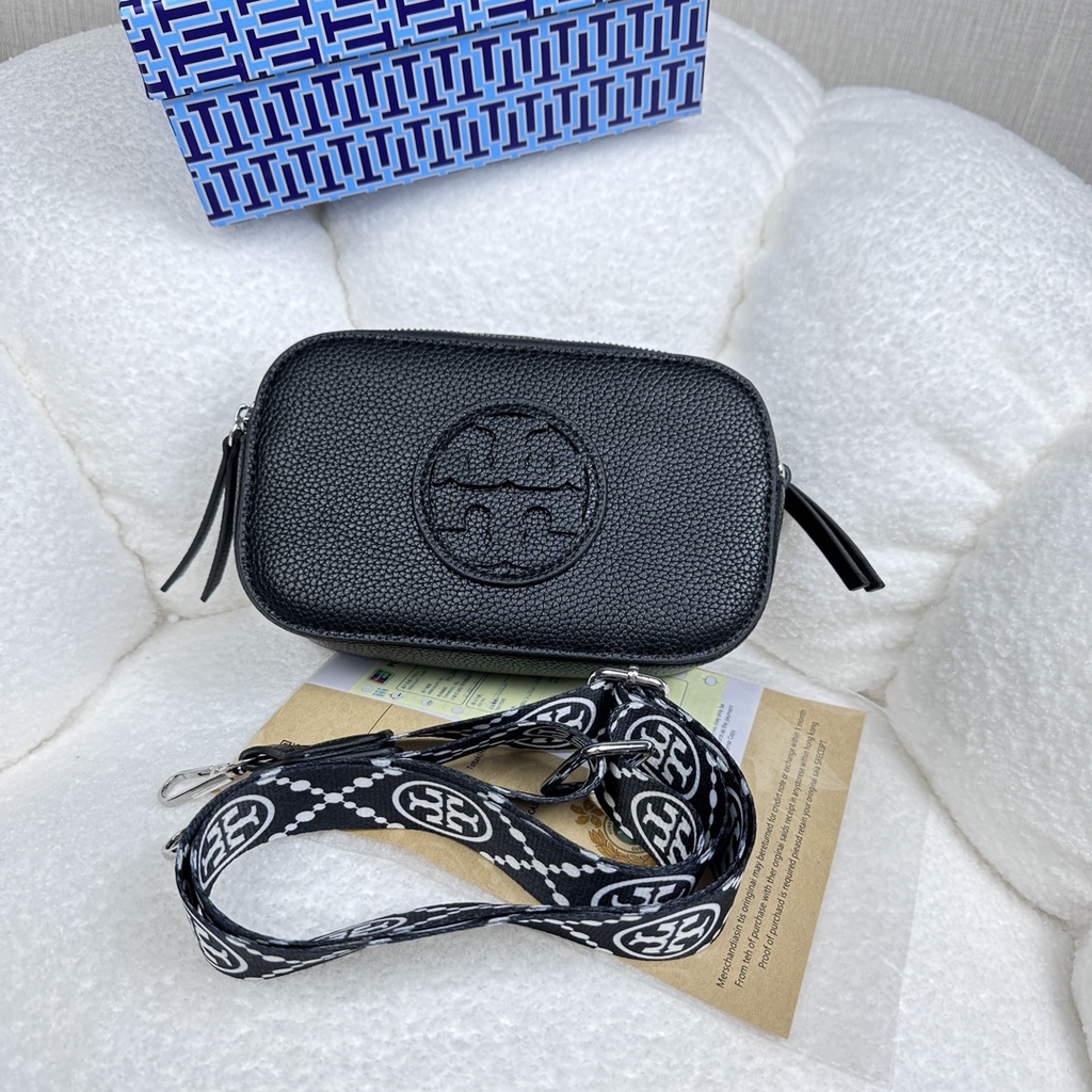 Túi Đeo Vai Tory Burch8373 Bằng Vải Canvas Phong Cách Retro Sang Trọng Dành Cho Nữ