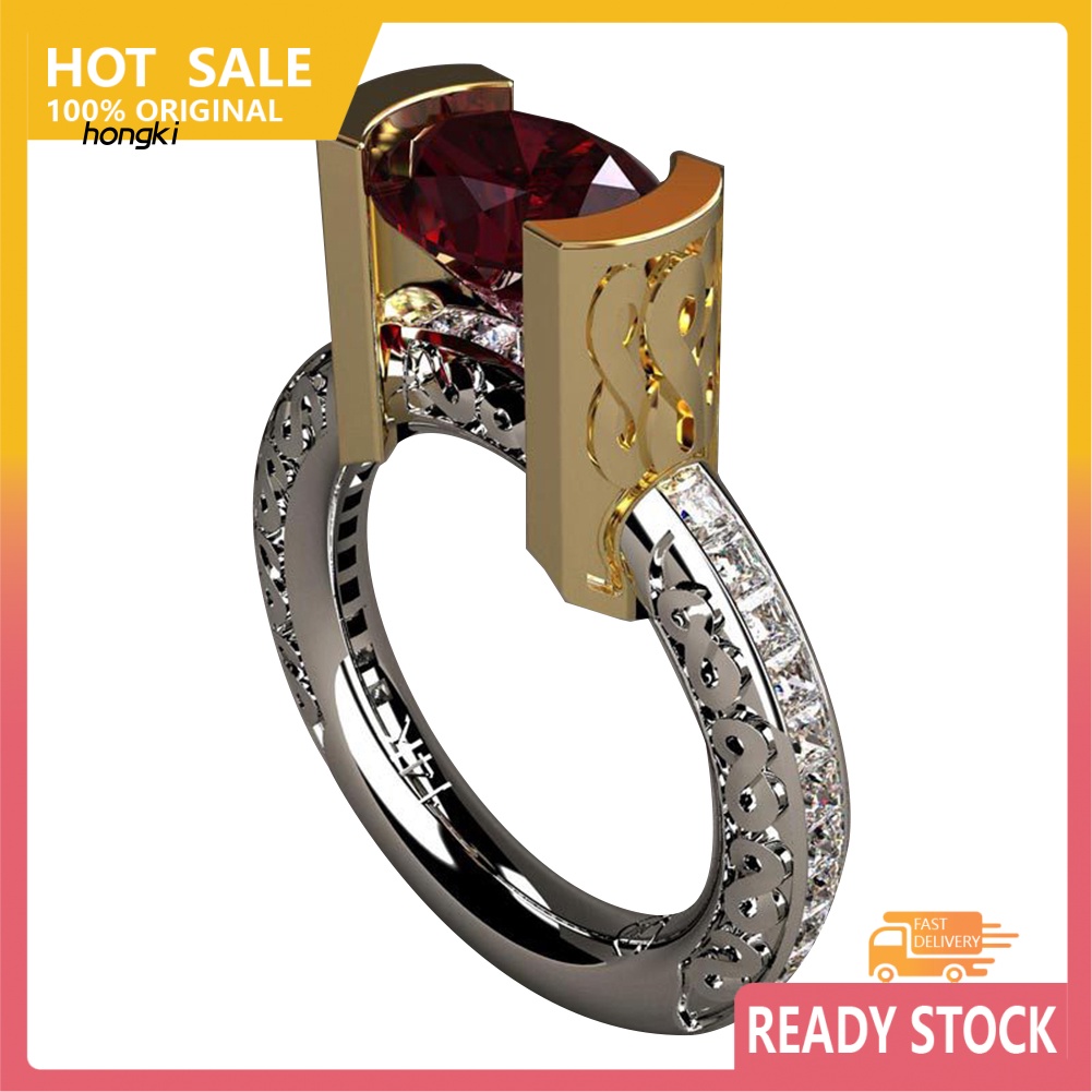 Nhẫn ĐíNh Đá Ruby Giả ThờI Trang Cho Nữ