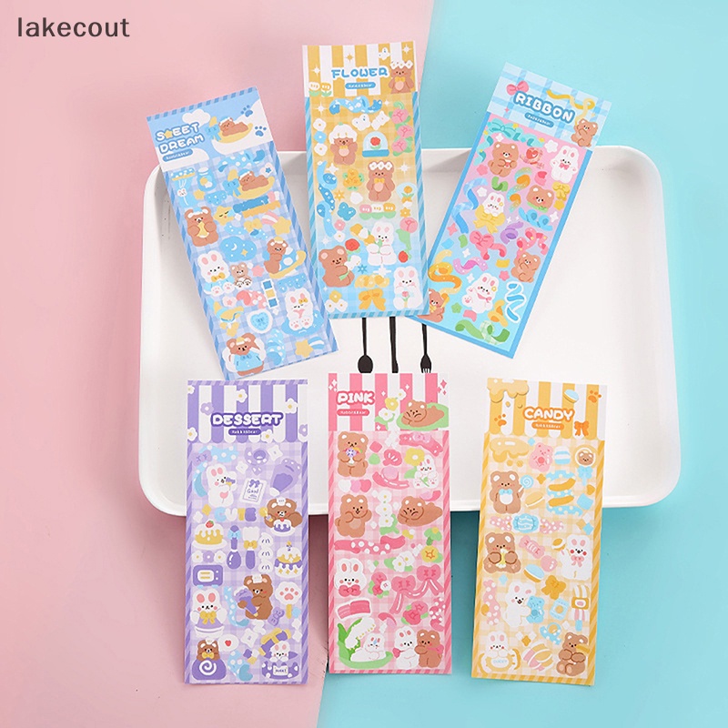 Bộ 6 Tấm Sticker Dán Trang Trí Họa Tiết Hoạt Hình Dễ Thương Bắt Mắt