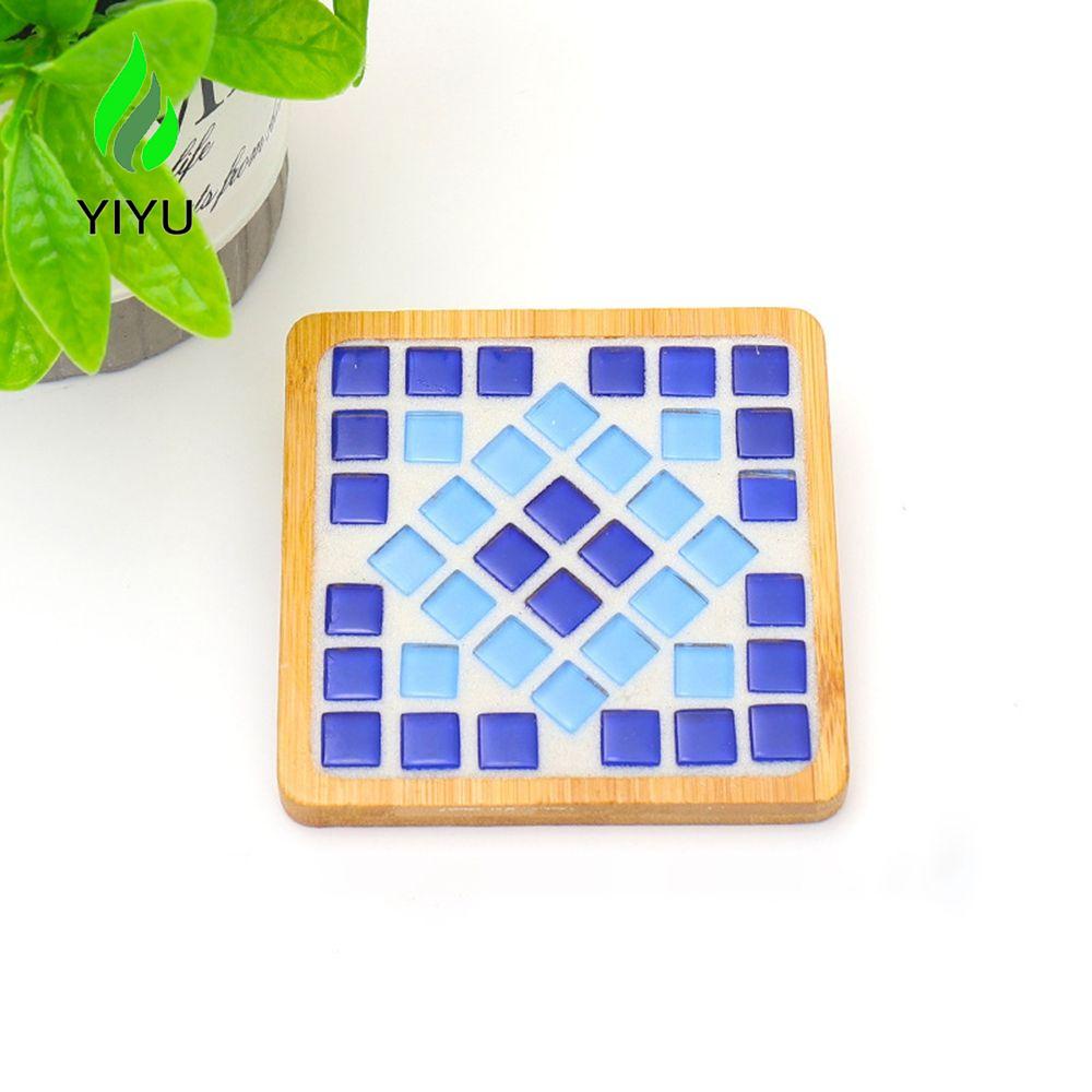 YIYU 1 Bộ Dụng Cụ Làm Đế Lót Ly Bằng Gỗ Kiểu Mosaic DIY