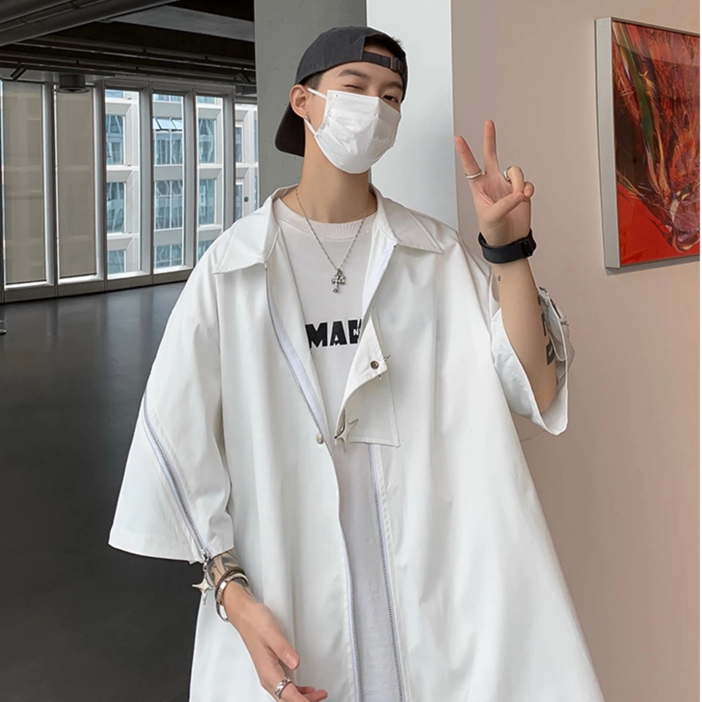 Áo Sơ Mi Ngắn Tay Thời Trang Mùa Hè Hàn Quốc Dành Cho Nam