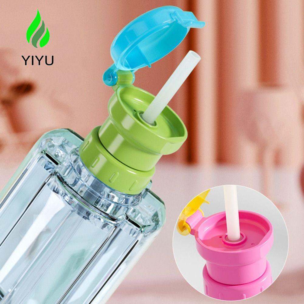 YIYU Nắp Đậy Bình Nước Bằng Silicone Có Ống Hút Thay Thế Cho Bé