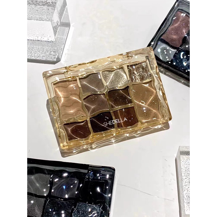 Bảng Phấn Mắt SHEDELLA Mười Màu Lì Sáng Đất Cho Học Sinh