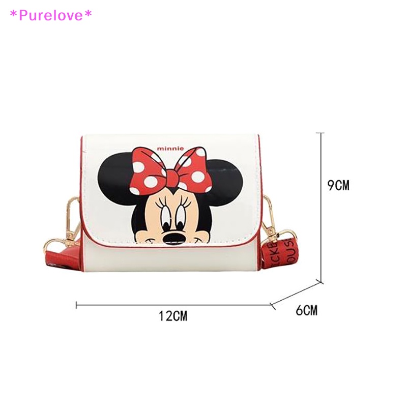 DISNEY Túi Đeo Chéo Mini Hình Vuông In Hình Chuột Mickey Đáng Yêu Thời Trang Cho Nữ Mới