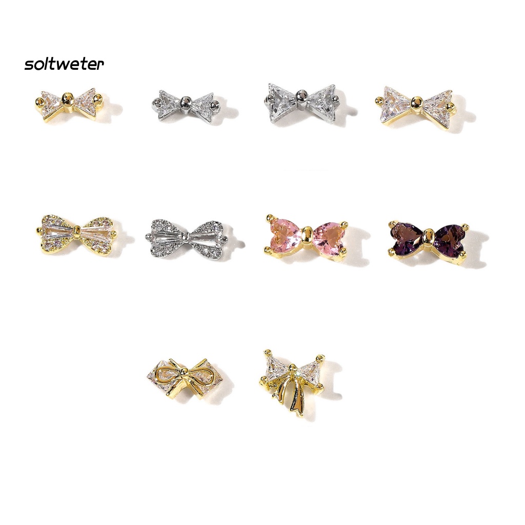 Phụ Kiện Trang Trí Móng Tay Hình Bướm 3D Lấp Lánh Dành Cho Nữ