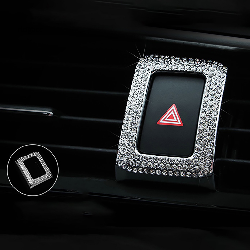 Khung Viền Nút Đèn Cảnh Báo Đính Đá Lấp Lánh Cho Xe Hơi Honda Civic 10 Generation
