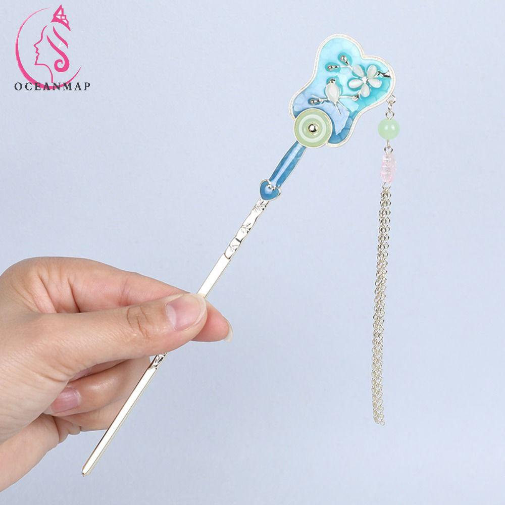 OCEANMAP Trâm Cài Tóc Tua Rua Bằng Hợp Kim Phong Cách Vintage Thanh Lịch