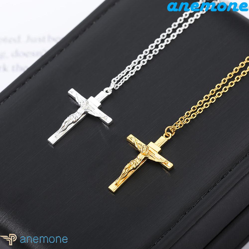 ANEMONE Vòng cổ Thép Không Gỉ Mặt Thánh Giá Thời Trang Dành Cho Nữ
