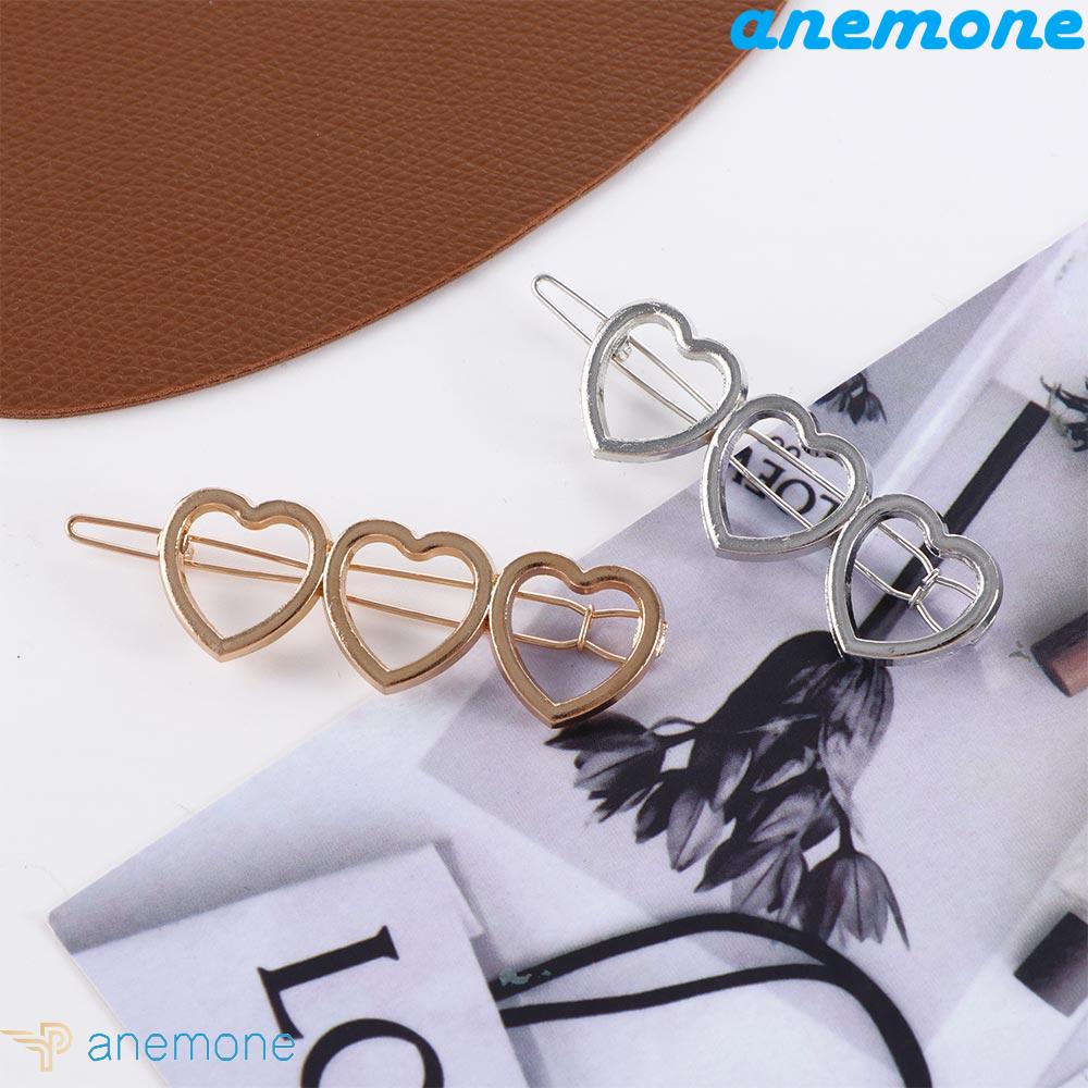 ANEMONE Kẹp Tóc Hình Trái Tim Đơn Giản Phong Cách Hàn Quốc Cho Nữ