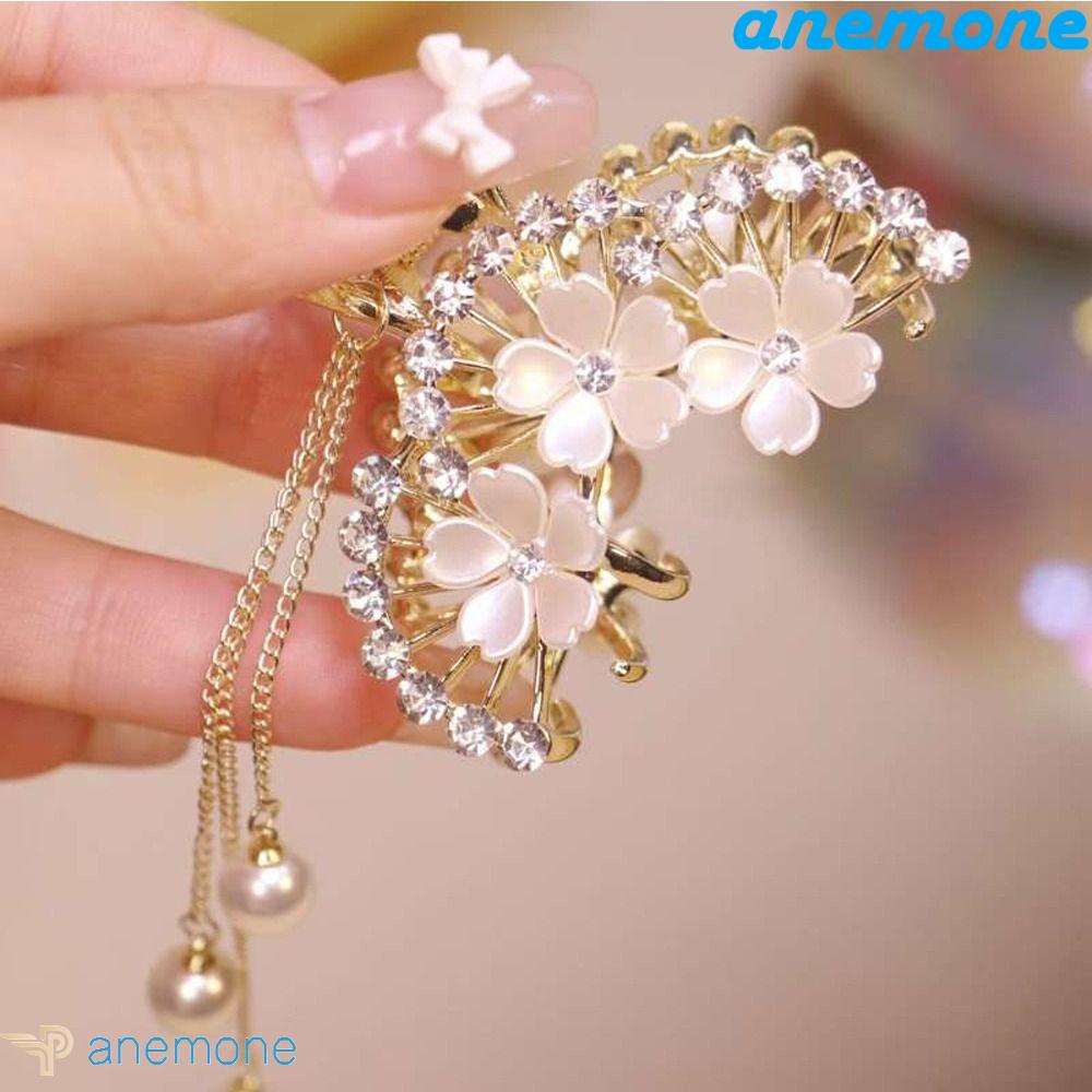ANEMONE Kẹp Tóc Hình Cá Mập Đính Đá Phong Cách Hàn Quốc Cho Nữ