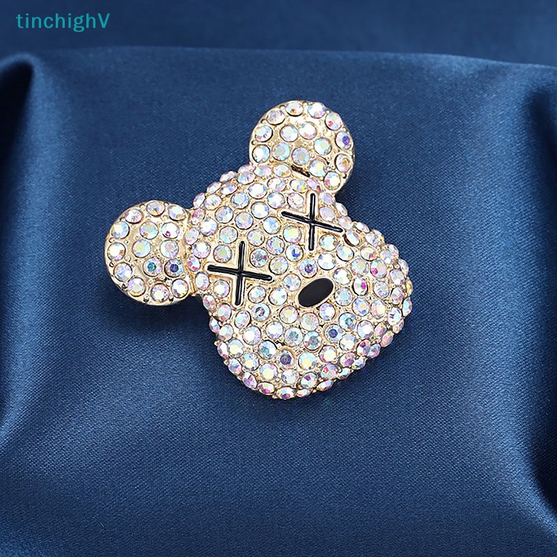Ghim Cài Áo Hình Gấu Đính Đá Tráng Men Sáng Tạo Thời Trang Cho Nữ