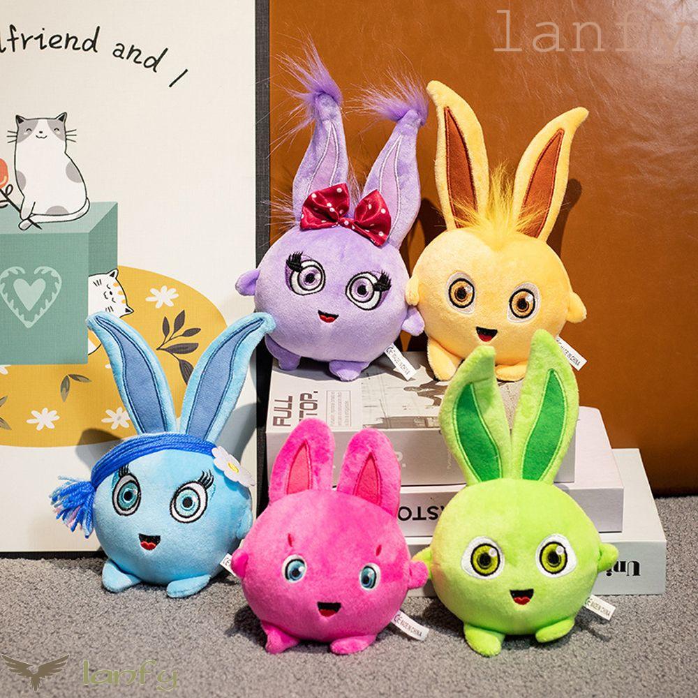 LANFY Đồ Chơi Nhồi Bông Hình Bánh Bunnies Màu Cầu Vồng Độc Đáo Trang Trí Nhà Cửa