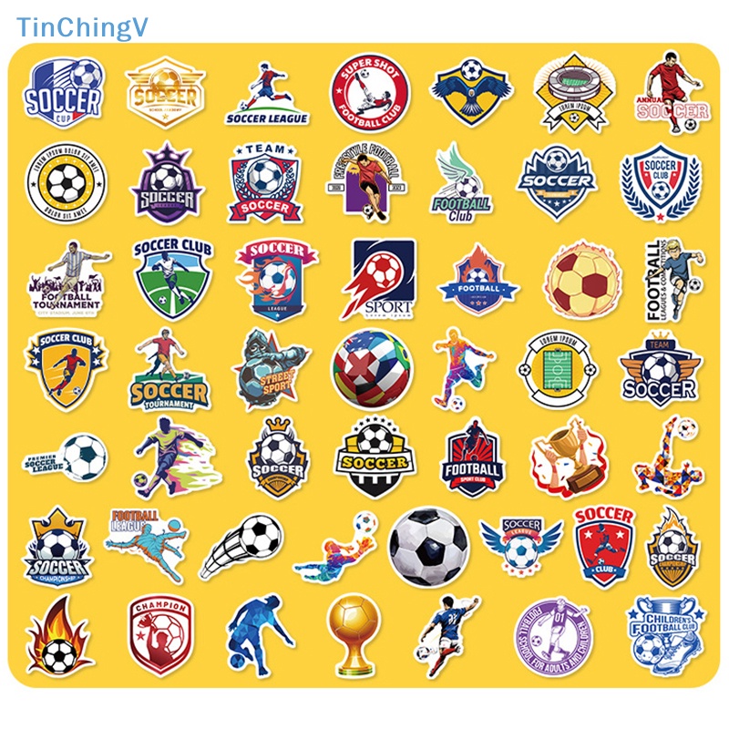 [TinChingV] Set 50 Miếng Dán Graffiti Hình Bóng Đá Tiếng Anh / Bóng Đá / Laptop / Xe Hơi / Guitar