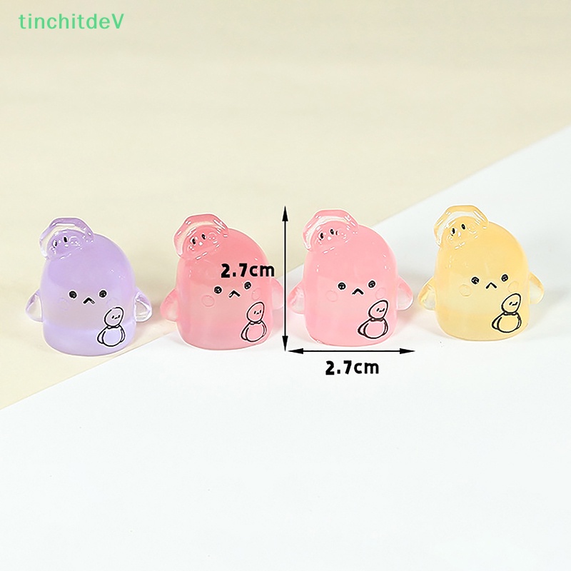 Set 2 Quả Trứng Dạ Quang Bằng Nhựa Resin Mini DIY Dễ Thương Trang Trí Bàn Làm Việc Cho Trẻ Em