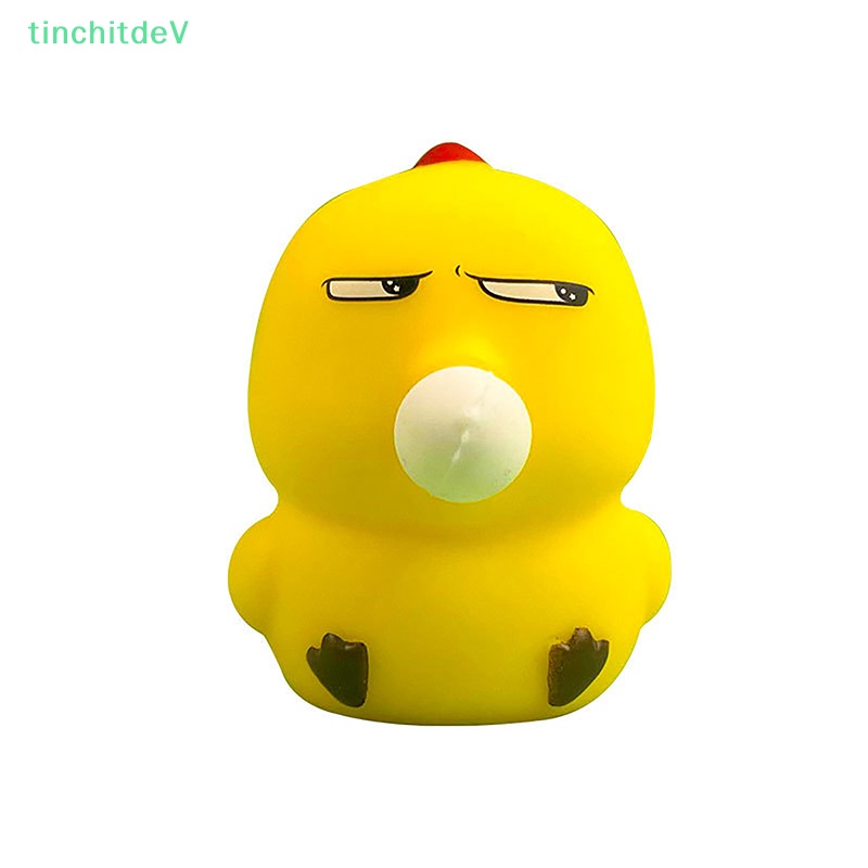 1 Đồ Chơi Thổi Bong Bóng Hình Con Gà Bằng Vinyl TPR