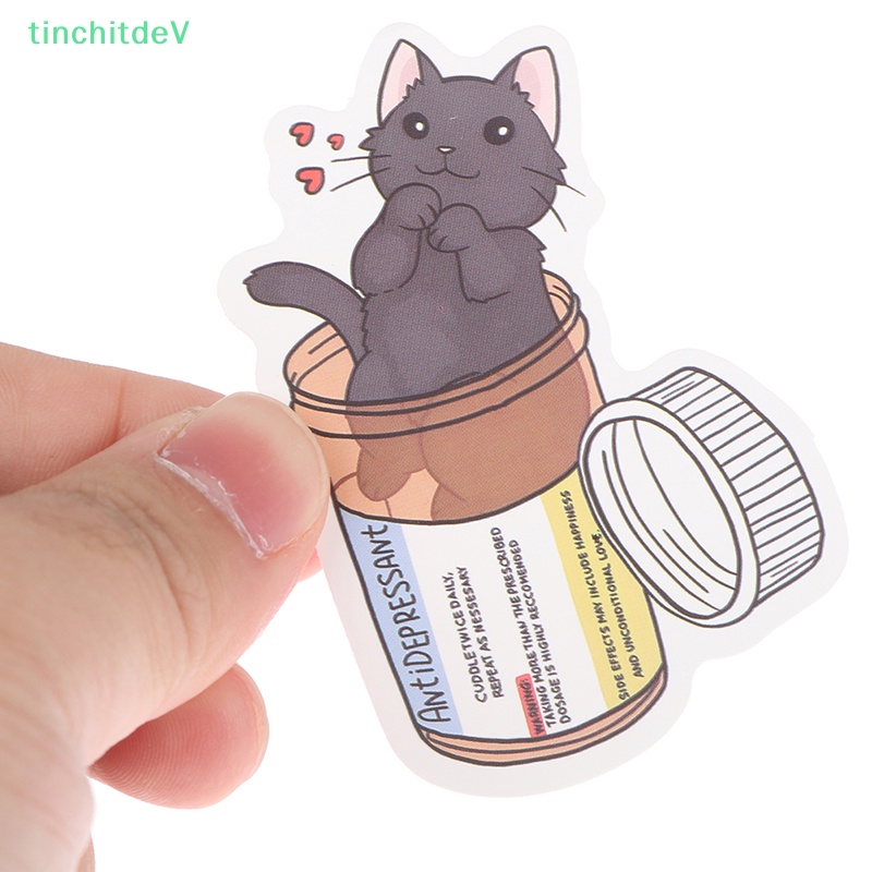 Bộ 50 Miếng Dán Hình Mèo Đen Trang Trí Điện Thoại / Laptop / Guitar Cổ Điển Cho Bé